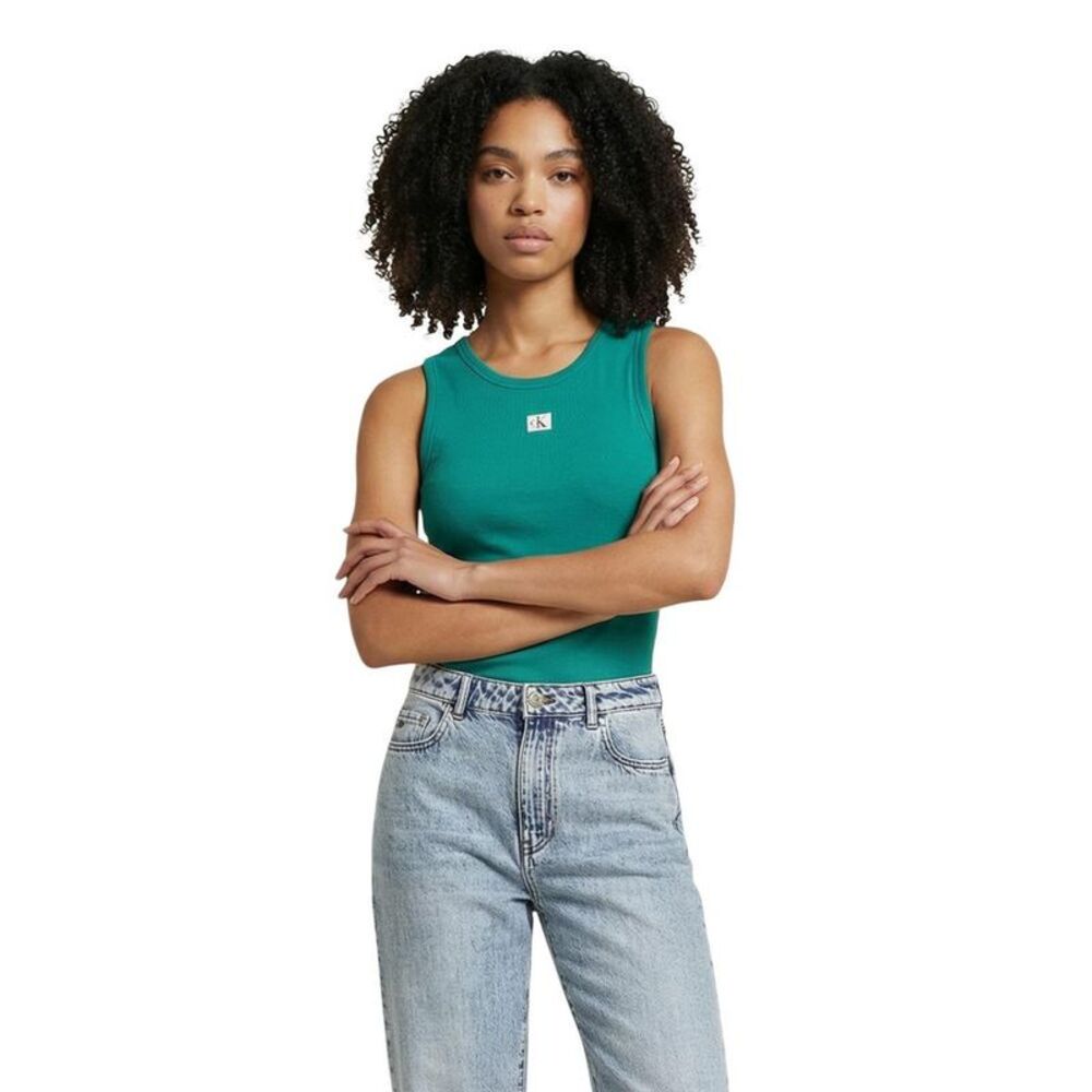 Calvin Klein Jeans Bicolor Cotton Tank Women's Tops
